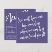 Quand Nous Pouvons Embrasser Purple Postpond Carte (Devant / Derrière)