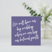 Quand Nous Pouvons Embrasser Purple Postpond Carte (Debout devant)