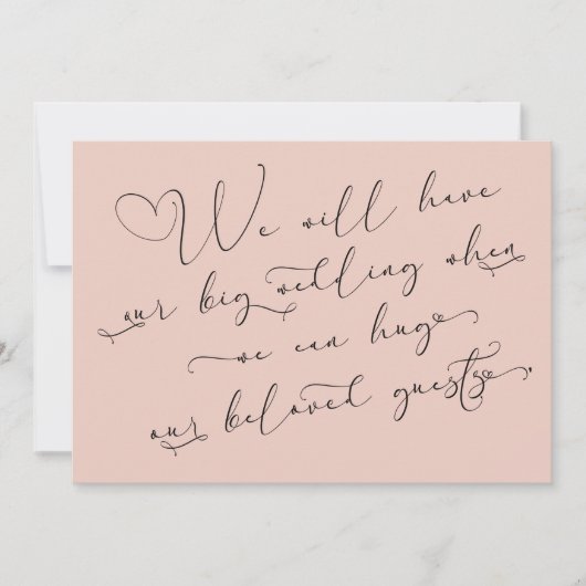 Quand nous pouvons serrer la carte blanche Mariage (Devant)