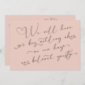 Quand nous pouvons serrer la carte blanche Mariage (Devant / Derrière)