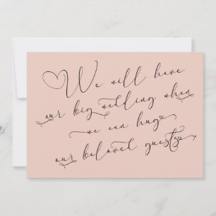 Quand nous pouvons serrer la carte blanche Mariage