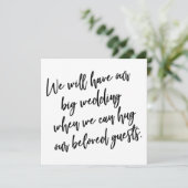 Quand nous pouvons serrer la carte Mariage reporté (Debout devant)