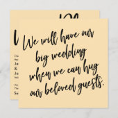 Quand on peut serrer la carte Mariage reportée (Devant / Derrière)