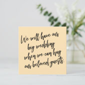 Quand on peut serrer la carte Mariage reportée (Debout devant)