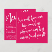 Quand on peut serrer la carte Mariage reportée fra (Devant / Derrière)