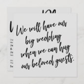 Quand on peut serrer la carte Mariage reportée Gri (Devant / Derrière)