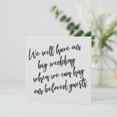 Quand on peut serrer la carte Mariage reportée Gri (Debout devant)