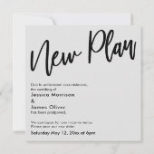 Quand on peut serrer la carte Mariage reportée Gri (Dos)