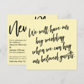 Quand on peut serrer la carte Mariage reportée jau (Devant / Derrière)