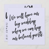 Quand on peut serrer la carte Mariage reportée Lav (Devant / Derrière)