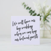 Quand on peut serrer la carte Mariage reportée Lav (Debout devant)