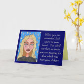 Quand tu es triste... - carte (Fleur jaune)