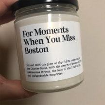 Quand tu manques Boston Candle Étiquette