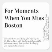 Quand tu manques Boston Candle Étiquette (Devant)