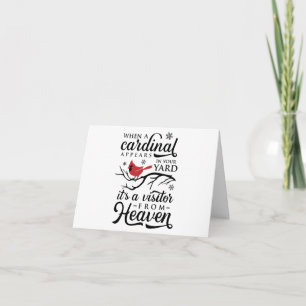 Quand un cardinal est dans votre carte Jardin BLAN