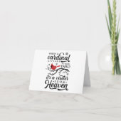 Quand un Cardinal est dans votre cour BLANK Carte (Devant)