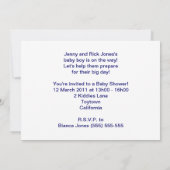 Quand un petit bébé va dormir invitation de douche (Dos)