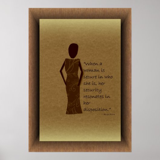 Quand Une Femme Est En Sécurité Poster (Devant)