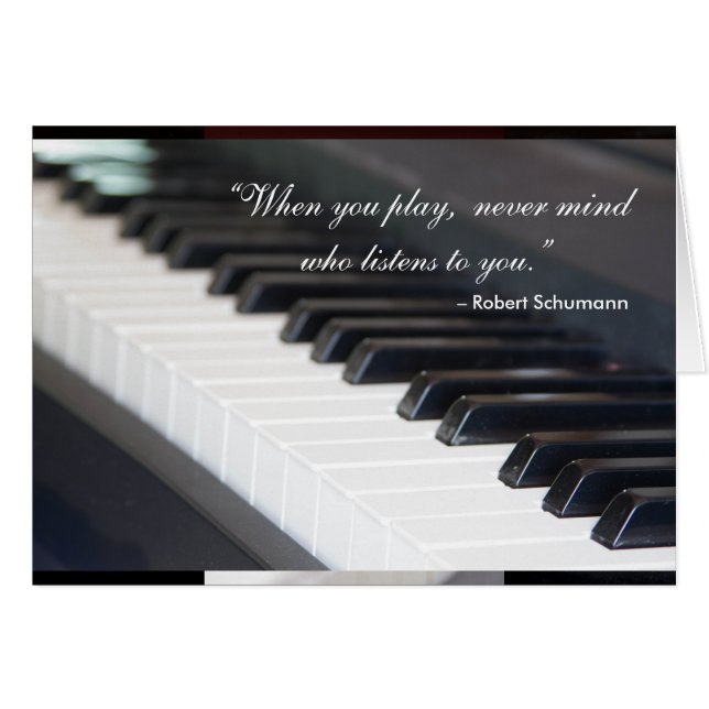 Quand vous jouez la carte de piano (Devant horizontal)