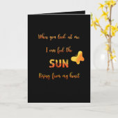 Quand vous me regardez - amour citation carte de v (Fleur jaune)