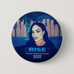 Quanda Francis NYC Mayor 2021 Ronde Button 5,7 Cm