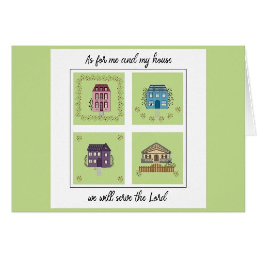 Quant à moi et ma maison Parakaleo carte de note (Devant Horizontal)