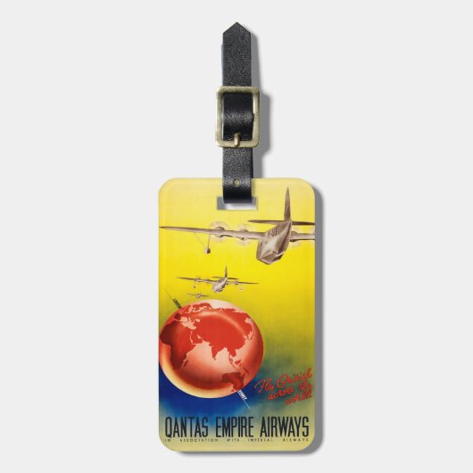 Quantas Empire Airways Bagagelabel (Voorkant verticaal)