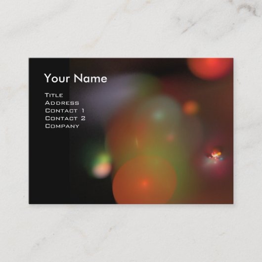 QUANTUM BUBBLES MONOGRAM Levendig zwart paars Visitekaartje (Voorkant)