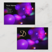 QUANTUM BUBBLES MONOGRAM Vibrant blauw Visitekaartje (Voorkant / Achterkant)