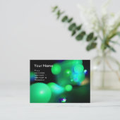 QUANTUM BUBBLES MONOGRAM Vibrant green Visitekaartje (Staand voorkant)