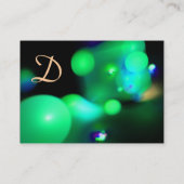 QUANTUM BUBBLES MONOGRAM Vibrant green Visitekaartje (Achterkant)