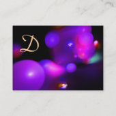 QUANTUM BUBBLES MONOGRAM Vibrant paars Visitekaartje (Achterkant)