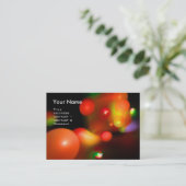 QUANTUM BUBBLES MONOGRAM Vibrant red Visitekaartje (Staand voorkant)