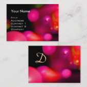 QUANTUM BUBBLES MONOGRAM Vibrant red Visitekaartje (Voorkant / Achterkant)