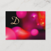 QUANTUM BUBBLES MONOGRAM Vibrant red Visitekaartje (Achterkant)