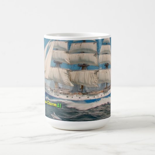 Quantum-Charm AI gevraagd Sailing Tall Ship v3.0 Koffiemok (Center)