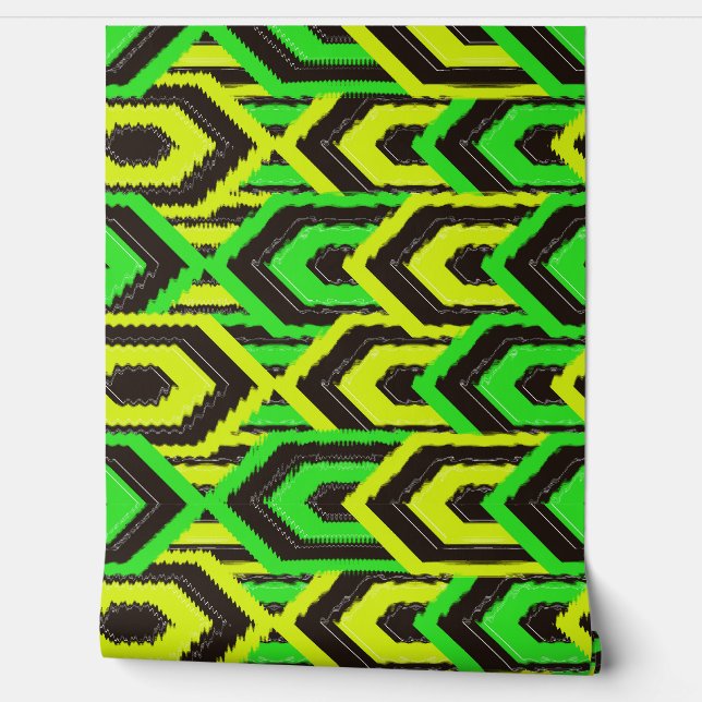 Quantum Colours Geometric Pattern  Behang (Afrollen)