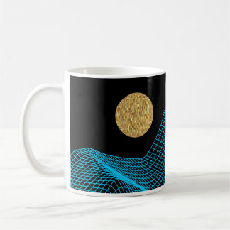 Quantum Disco Dimension Paars Blue Black Gold Koffiemok