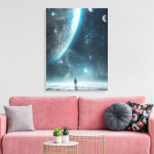 Quantum echo's canvas afdruk (Insitu (Woonkamer))