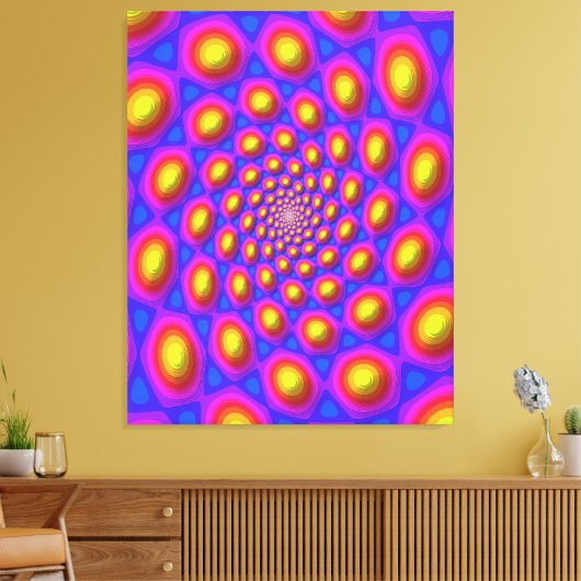 Quantum Eigen State Mandala Kunst Canvas Afdruk (Insitu (Woonkamer))