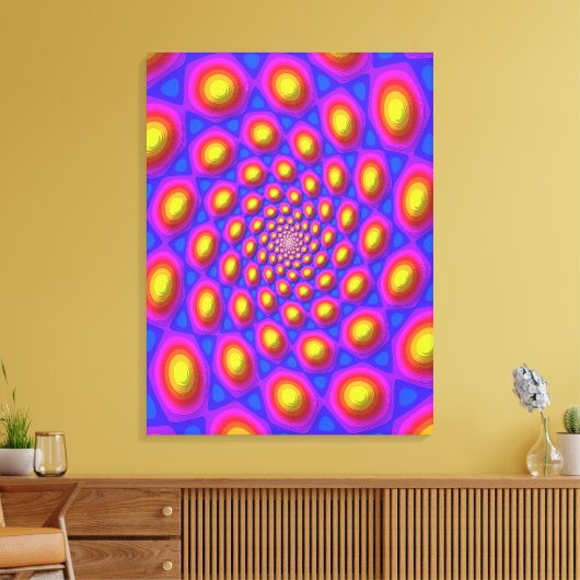 Quantum Eigen State Mandala Kunst Canvas Afdruk (Insitu (Woonkamer))