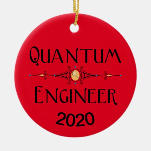 Quantum Engineer Line Keramisch Ornament (Voorkant)
