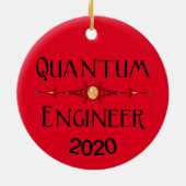 Quantum Engineer Line Keramisch Ornament (Achterkant)