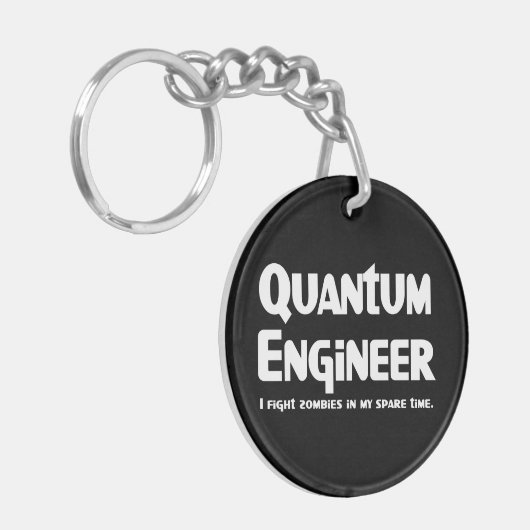 Quantum Engineer Zombie Fighter Sleutelhanger (Voorkant Links)