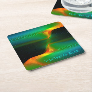 Quantum Entangens Vierkante Kartonnen Onderzetter