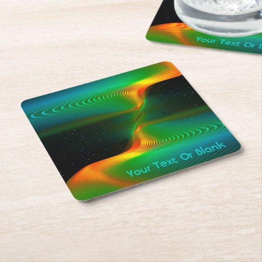 Quantum Entangens Vierkante Kartonnen Onderzetter (Schuin)