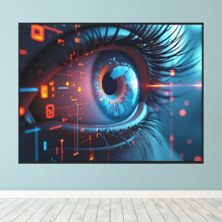 Quantum Eye canvasprint met frame Canvas Afdruk