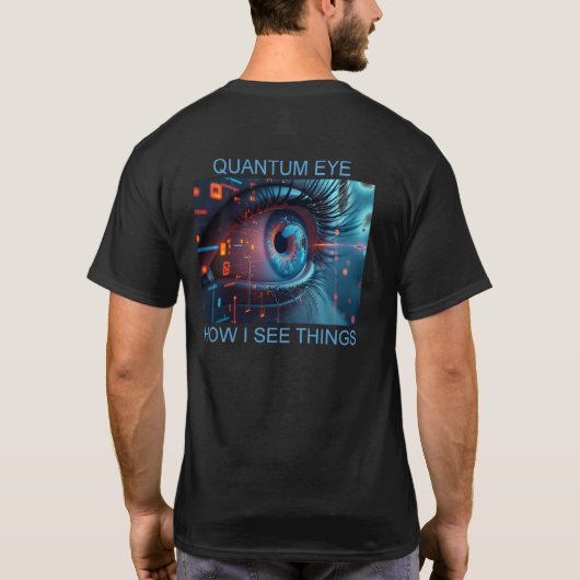 Quantum Eye dingen mannen zwart T-shirt achterkant (Achterkant)