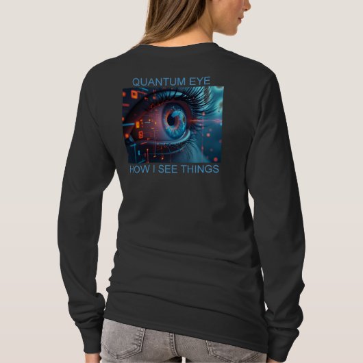 Quantum Eye dingen vrouwen zwart lange mouw shirt (Achterkant)