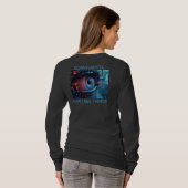 Quantum Eye dingen vrouwen zwart lange mouw shirt (Achterkant volledig)